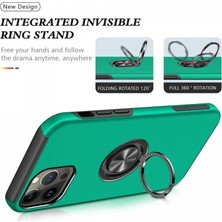 Renas Store Newface Iphone 13 Pro Max Kılıf Elit Yüzüklü Kapak - Yeşil
