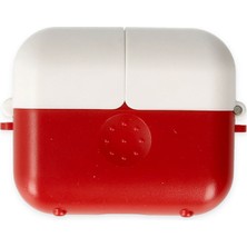 Bezos Airpods 3 (3.nesil) Basmalı Kılıf - Kırmızı-Beyaz