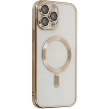 Renas Store Newface Iphone 13 Pro Max Kılıf Kross Magneticsafe Kapak - Gold