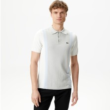 Lacoste Erkek Regular Fit Kısa Kollu Gömlek Yaka Gri Triko