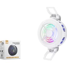 Renas Store Klipsli Telefon Soğutucu Fan Rgb Beyaz K56