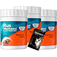 Kap Kaç Playboy Turquoise Tüylere Krem 3 Adet Ceviz & Ceviz Sütü Rus Merhemi 50 ml + Yanında Jel