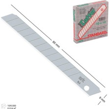Kap Kaç Maket Bıçağı Yedek Bıçağı 80X9 mm Ince Yedek 10 Adet