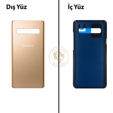 Arsking Samsung S10 Gold Arka Kapak Arka Cam Batarya Kapağı Lazer Kesim Kapak Pil Kapağı Back Cover