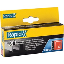 Rapid Feindrahtklammer Tip 53/8 Mm, 2500 Adet Kutu, 23808000