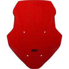 GP Kompozit Honda ADV 350 2023-2026 Uyumlu Renkli Ön Cam Kırmızı - 55 cm