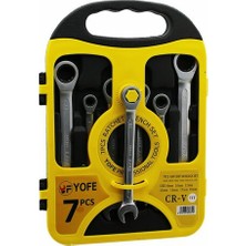 Renas Store 7 Pcs Cırcır Kombine Anahtar Seti 8-10-12-13-14-17-19MMPLASTİK Taşıma Çantalı