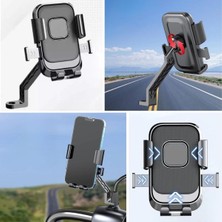 Renas Store Motor,motosiklet,bisiklet ,scooter Için 360 Derece Dönebilen Dikiz Aynası Versiyonu Telefon Tutucu Aparat