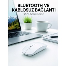 Marsilyan Bluetooth Kablosuz Wireless Mouse Şarjlı Sessiz Ergonomik 5000 Dpı Fare - MCT6964-4691