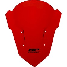 GP Kompozit Honda CBR650F 2014-2018 Uyumlu Ön Cam Kırmızı - 34 cm
