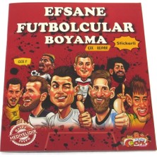 Renas Store Üreticiniz Efsane Futbolcular Çıkartmalı Maskeli Boyama Kitabı