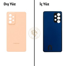 Arsking Samsung A53 Şeftali Arka Pil Kapağı Batarya Kapağı Lazer Kesim Back Cover