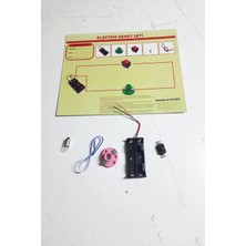 Renas Store Okul Deney Seti - Elektrik Seti Ampul - Pil Yatağı - Duy -Düğme Seti