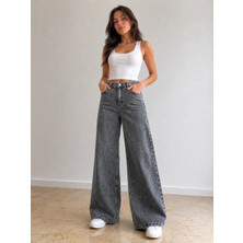 St.Poll Christian 90's Palazzo Salaş Paça Süper Yüksek Bel Jean Pantolon
