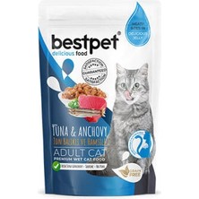 Kap Kaç Pouch Ton Balıklı ve Hamsili Jelly Tahılsız Yetişkin Kedi Konservesi 85 gr