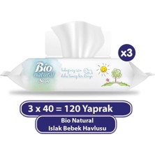 Renas Store Bio Natural Islak Havlu Mendil 3X40 120 Yaprak