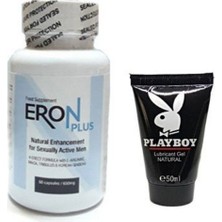 Kap Kaç Playboy 120 ml Masaj Yağı + Eron Plus 60LI Erkeklere Özel