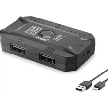 Skygo M1 Pro Mobil Oyun Klavye Mouse Dönüştürücü Adaptör Bluetooth 5.0 Type-C Siyah