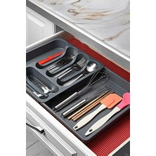 Bg Store Uzayabilen Kayar Kaşıklık, Pratik Çekmece Içi Ayarlanabilen Kaşıklık Kepçelik Düzenleyici Organizer