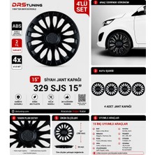 Drs Tuning Fiat Uyumlu 15 Inç Kırılmaz Parlak Siyah Jant Kapağı 1 Takım 4 Adet NO:329