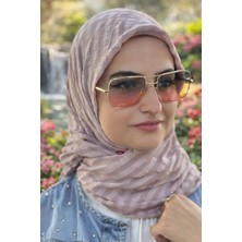 ALDAIYR Jakarlı Pamuk Caz Eşarp 120X120 Pamuk