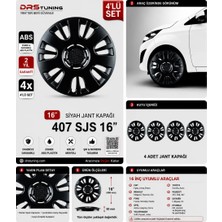 Drs Tuning Hyundai Uyumlu 16 Inç Kırılmaz Parlak Siyah Jant Kapağı 1 Takım 4 Adet NO:407