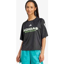 adidas Tiro X Common Goal Jakarli Kadın Siyah T-Shirt.-