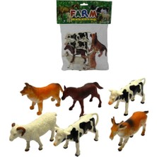 Renas Store 6 Parça 5 Inch Hayvan Seti (Çiftlik,dinozor,vahşi,deniz Hayvanları)