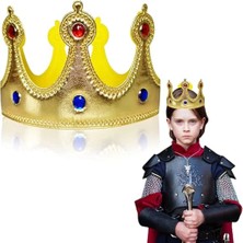 Renas Store Üreticiniz Altın Renk Eva Malzemeden Imal Çocuk Kral Tacı 57 cm