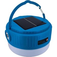 Bg Store Kamp Lambası Solar Şarjlı El Feneri USB Type-C Şarj Çıkışlı Power Bank Özellikli