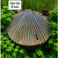 Yılmaz Nargile Ciğer Şişi 25 Adet 55 cm ,et Mangal Yassı Şiş (Uzunluk 55 cm ),mangal Aksesuarı Kebap,ciğer,kuşbaşı