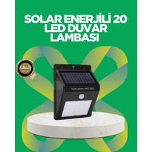 Renas Store Solar Enerjili 20 LED Hareket Sensörlü Duvar Lambası