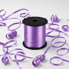 Alet Çantam Mor Renkli Rafya Şerit Kurdele Rabant Balon Hediye Paketi Ipi Süsleme Şeridi 8mm x 200MT