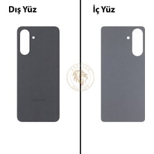 Arsking Samsung A56 Antrasit Arka Pil Kapağı Batarya Kapağı Lazer Kesim Back Cover