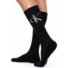 Calvin Klein Jeans Organik Cotton 2 Pack Sock Black Pamuklu Bilek Çorap 2 Li Pkt Siyah