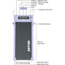 Walke W-Fit Purple Bluetoothlu Uygulamalı Uzaktan Kumandalı Koşu Bandı Yürüyüş Bandı Mor