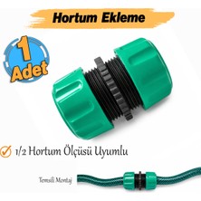 Badem10 Lüks Hortum Bağlantı Ekleme Aparatı 1/2" Güçlendirilmiş Plastik Tamir Adaptörü