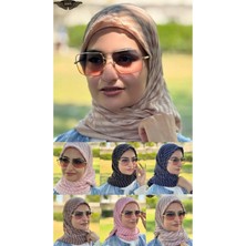 ALDAIYR 7 Jakarlı Pamuk Caz Eşarp 120X120 Pamuk