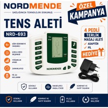 Renas Store Tens Cihazı 4 Pedli Dijital Masaj Cihazı | Adaptör 4 Ped ve Pil Hediyeli