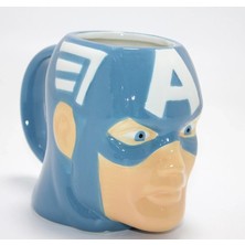 Renas Store Marvel Captain America (Kaptan Amerika) 3D Kabartmalı Karakter Kupa Bardak ALK4542
