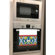 Aymira Home Dekoratif Mutfak Pamuklu Fırın Havlusu Özel Desenli Etnik Model 35X50 cm Yıkanabilir