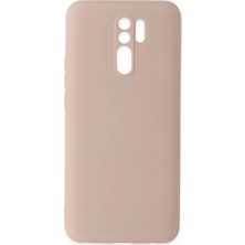 Renas Store Xiaomi Redmi 9 Kılıf Nano Içi Kadife Silikon - Pudra