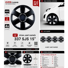 Drs Tuning Chevrolet Uyumlu 15 Inc Kırılmaz Parlak Siyah Jant Kapağı 1 Takım 4 Adet NO:337