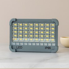 Renas Store Güneş Enerjili LED Projektör Powerbank IP66 – Kamp & Dış Mekan (Çakarlı)