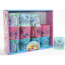 Renas Store Stitch Baskılı Magic Spring Stres Yayı - Standlı Pembe ve Mavi Renk 12'li Seti ALK3986