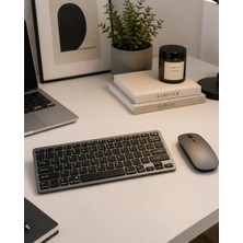 Renas Store Sessiz Kullanım Sunan Bluetooth Klavye Mouse Seti Çoklu Cihaz Uyumlu