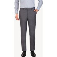 Erkek Gri Regular Fit Kumaş Pantolon