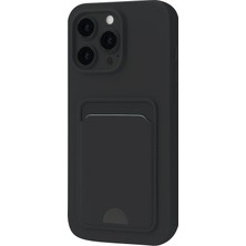 Renas Store Mey Ithalat®   iPhone 16 Plus Kılıf Kelvin Kartvizitli Silikon - Siyah