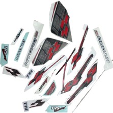Moto Express Tvs NTORQ125 Komple Sticker Etiketi Seti Kırmızı