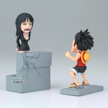 Bandai Bandaı Banpresto Action Monkey D. Luffy & Nico Robin One Piece, World Collectable Log Stories, 10 Cm, Koleksiyon Figür Anime Figure Figür